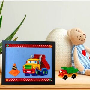 Nursery decor, baby hanging wall art, kids photo frame